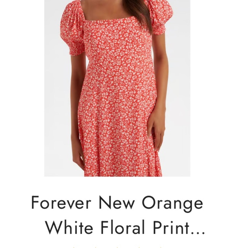 Ever New Coral Floral Midi Dress